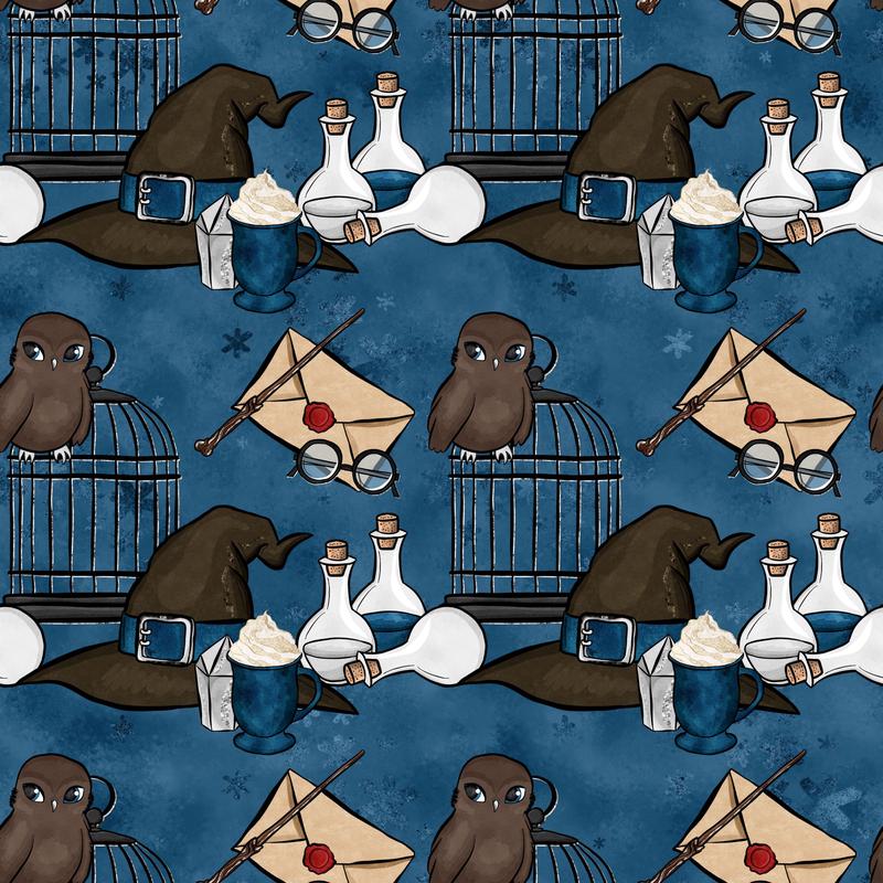 Wizard Magic School Pattern 37 Quilting Cotton Fabric