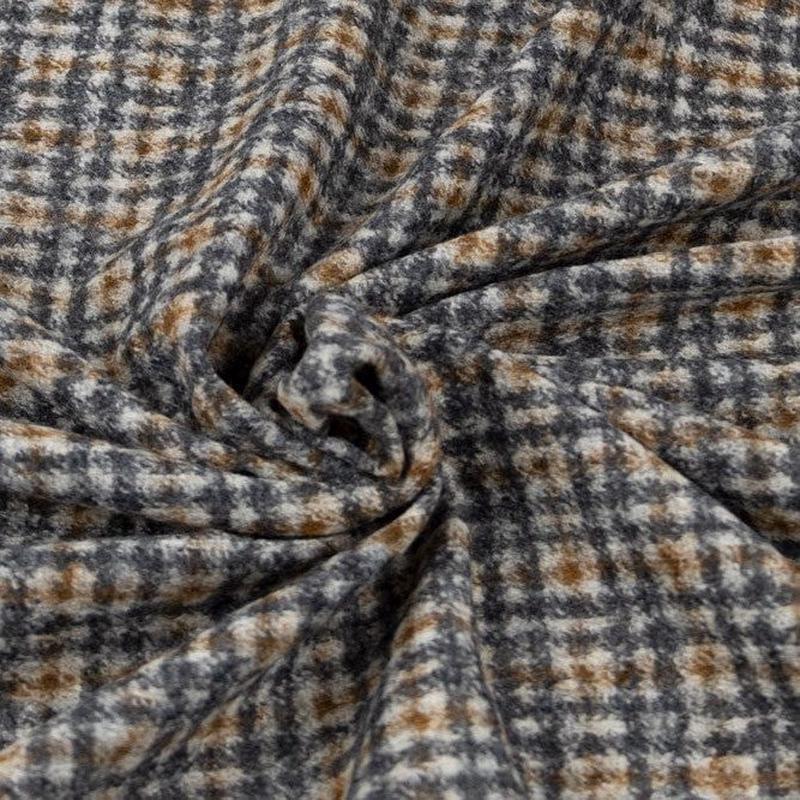 Wool Check Coating Fabric