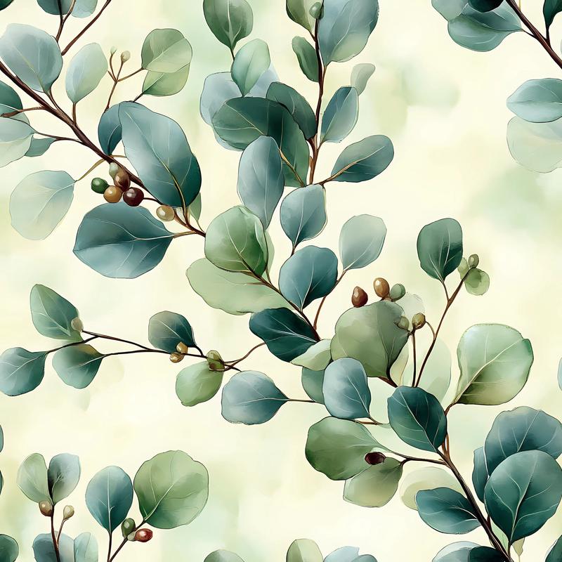 Winter Greenery Pattern 9 Quilting Cotton Fabric
