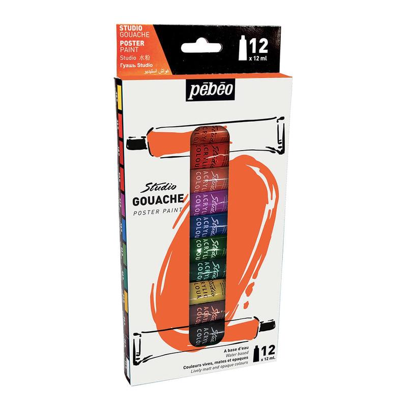 Studio Gouache Poster Paint 12ml Set of 12