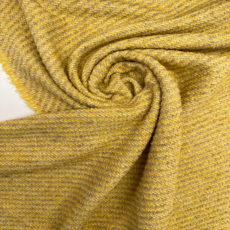 Yellow-Beige Wool Blend Tweed