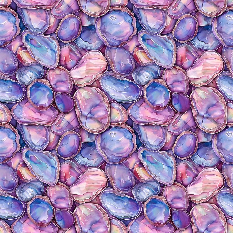 Abalones Pattern 4 Quilting Cotton Fabric