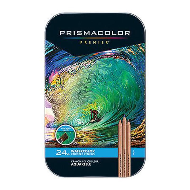 Prismacolor Watercolor Pencil Set of 12 in Tin