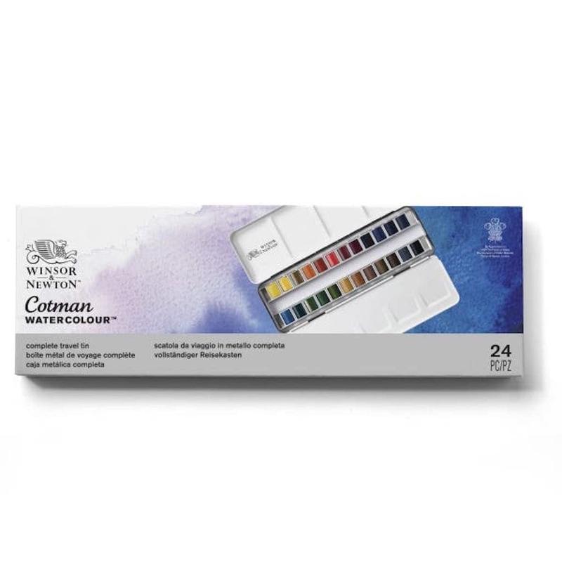 Winsor & Newton Cotman Metal Sketchers Box 24 half pans