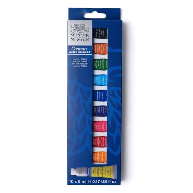 Winsor & Newton Cotman Watercolour 5ml Set of 10