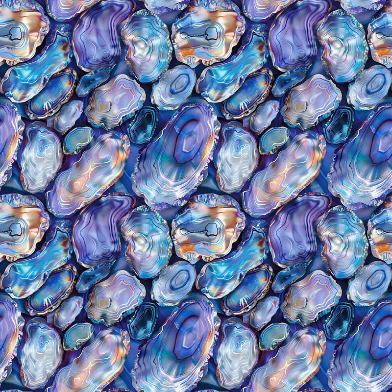 Abalones Pattern 10 Quilting Cotton Fabric