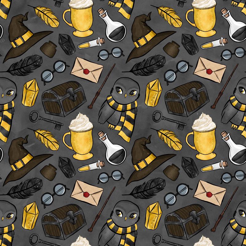 Wizard Magic School Pattern 2 Quilting Cotton Fabric