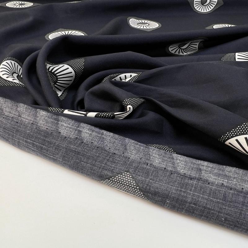 Abstract Black White Viscose Staple