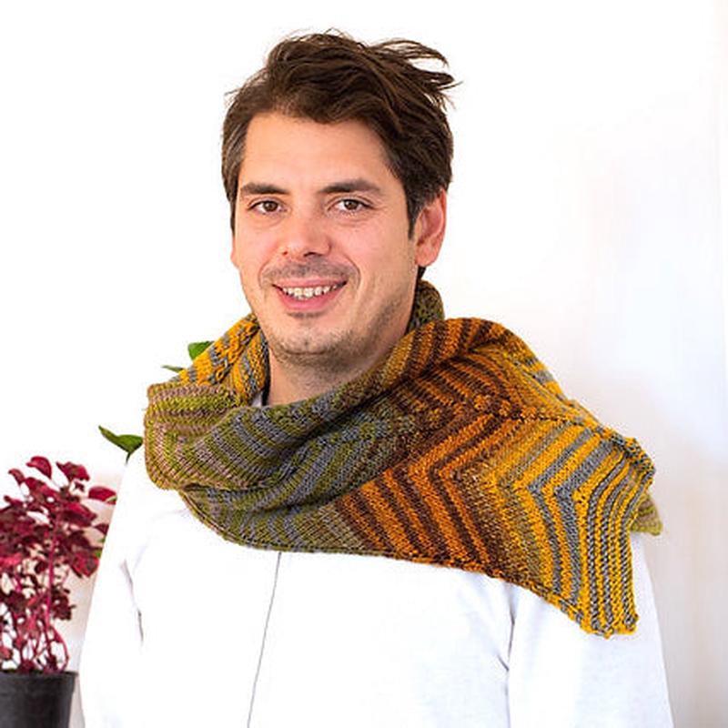 Uneek Worsted Chevron Scarf Kit