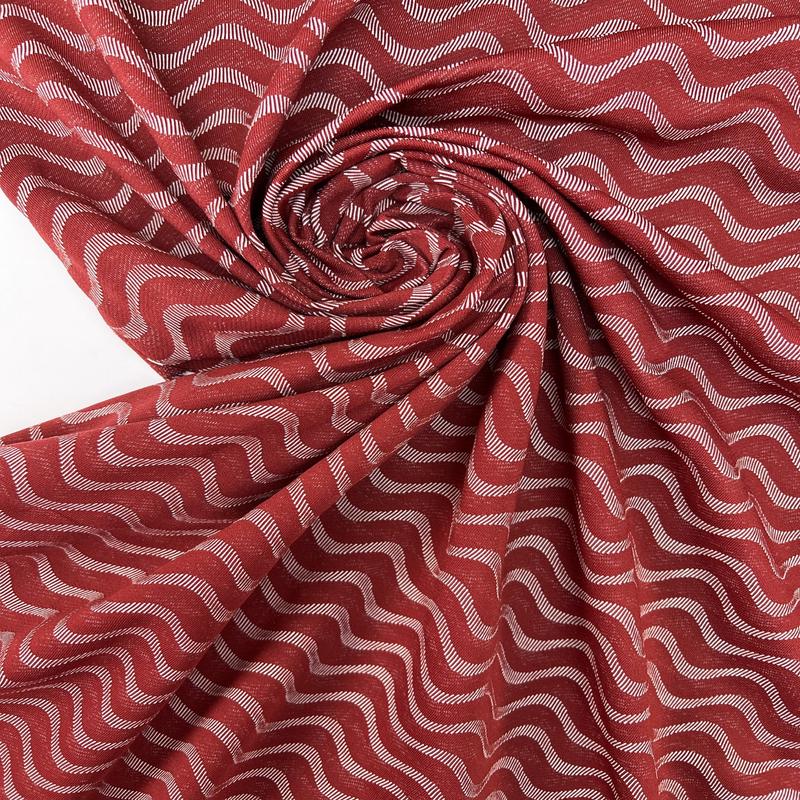 Abstract Red-Gray Polyamid Elastane Knitted