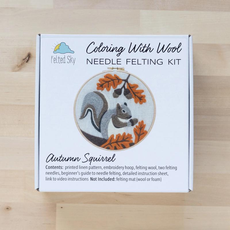 Autumn Squirrel Felting Kit