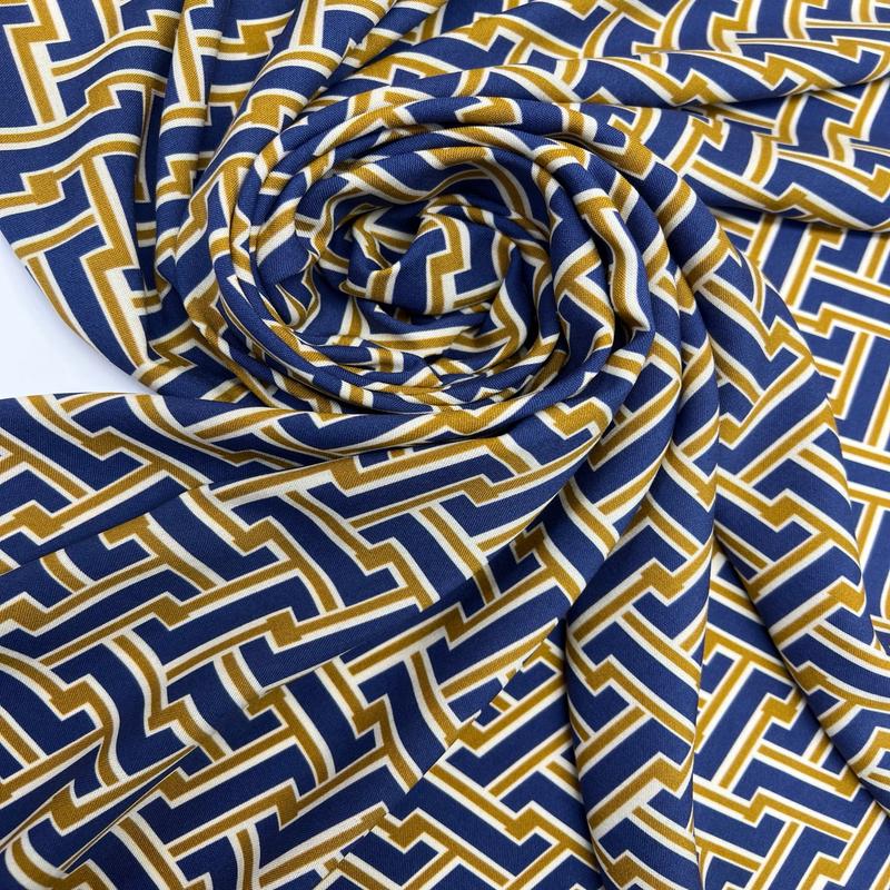 Abstract Brown-Blue Viscose Staple