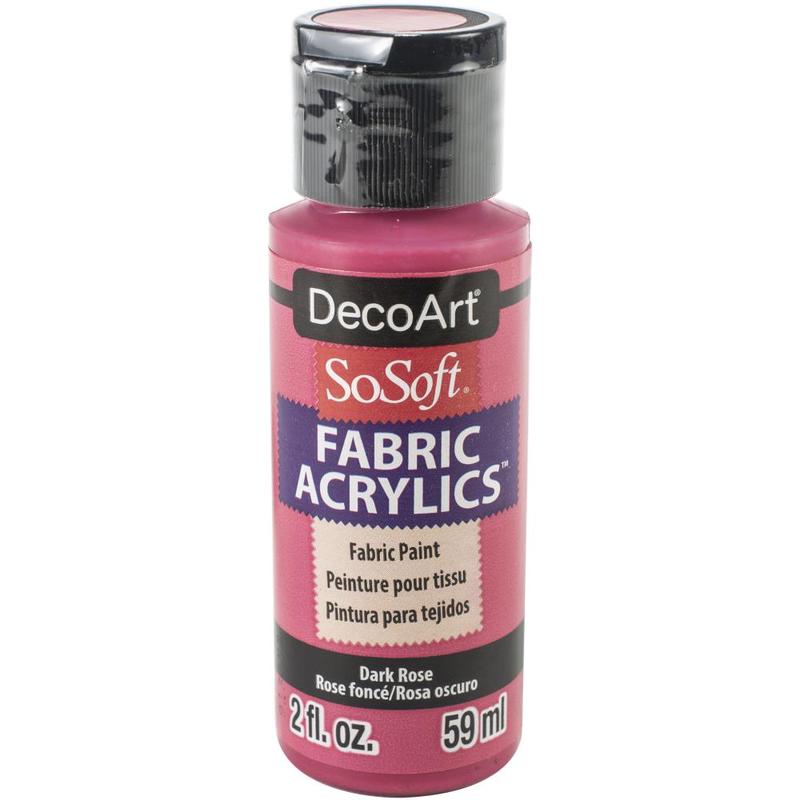 DECO ART SOSOFT FABRIC ACRYLIC PAINT DARK ROSE - DSS940