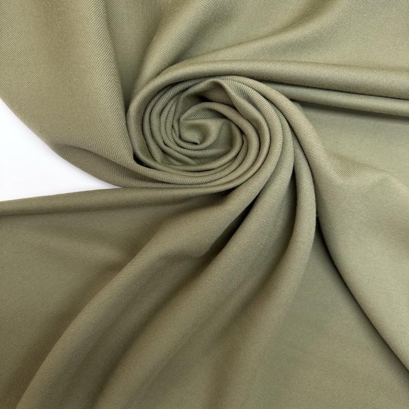 Wool Twill White Green Suit Fabric
