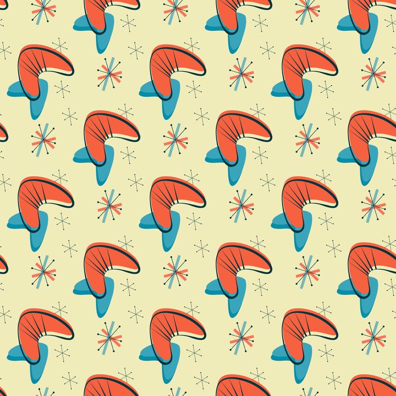 1950s Atomic Age Pattern 10 Quilting Cotton Fabric