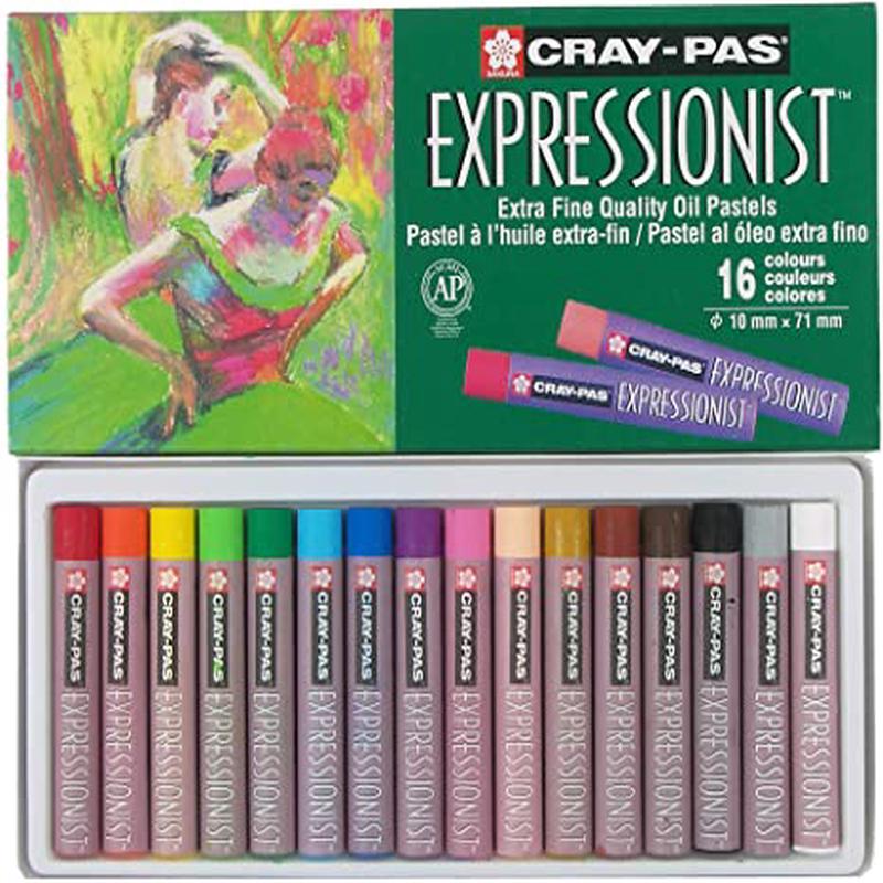 Cray-Pas Expressionist Oil Pastels, 16-Color Set