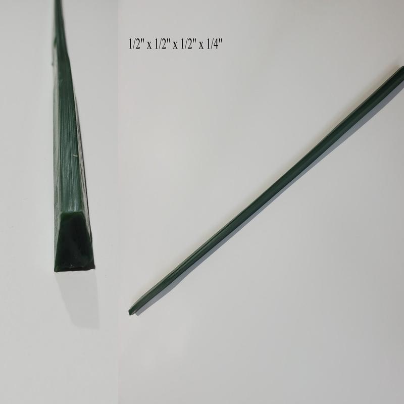 Wax Sprue Green Trapezoid Solid 1/2'' 1/2