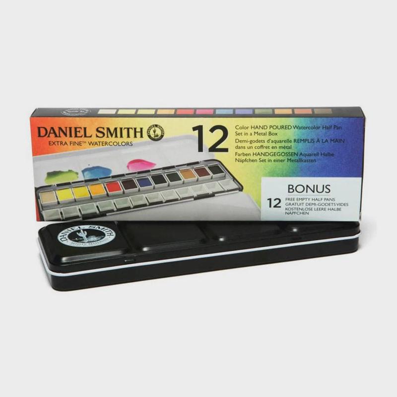 Daniel Smith Watercolour 12 Half Pan Tin set