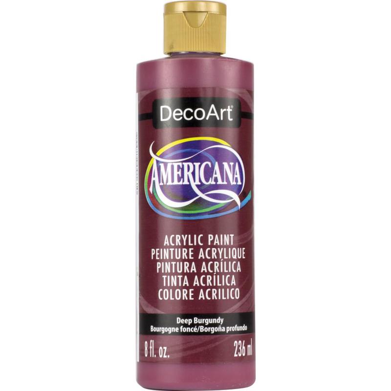 AMERICANA GLOSS ENAMELS ACRYLIC PAINT 8OZ DEEP BURGUNDY- DA8 DA128