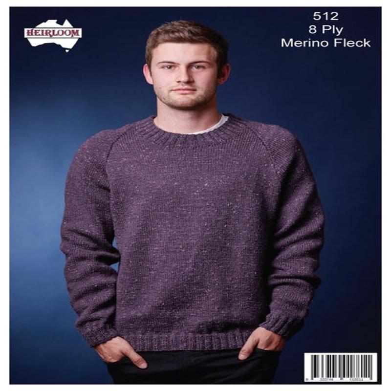 Classic Raglan V or Round Neck Jumper 8 Ply