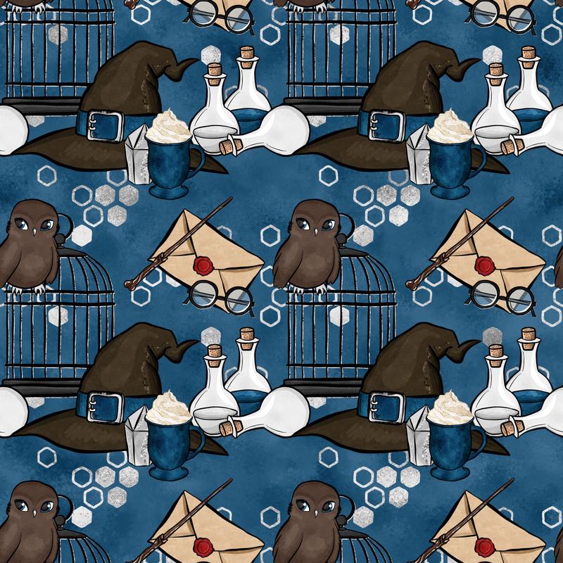 Wizard Magic School Pattern 44 Quilting Cotton Fabric