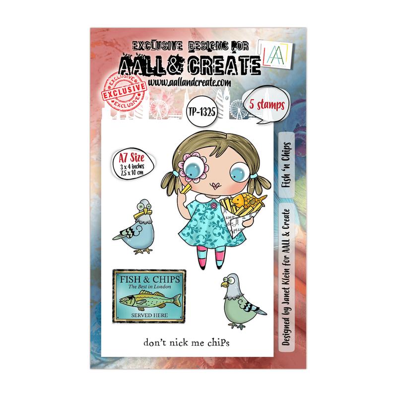Aall & Create A7 Stamp Set #1325 - Fish n Chips