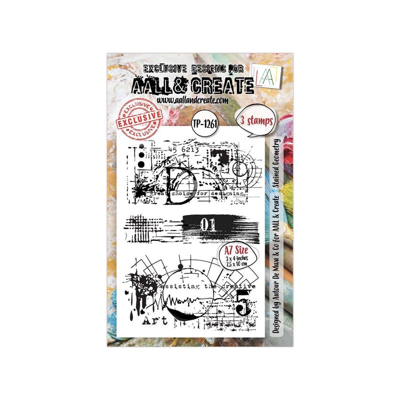 Aall & Create Clear Stamp Set #1261 - Stained Geometry