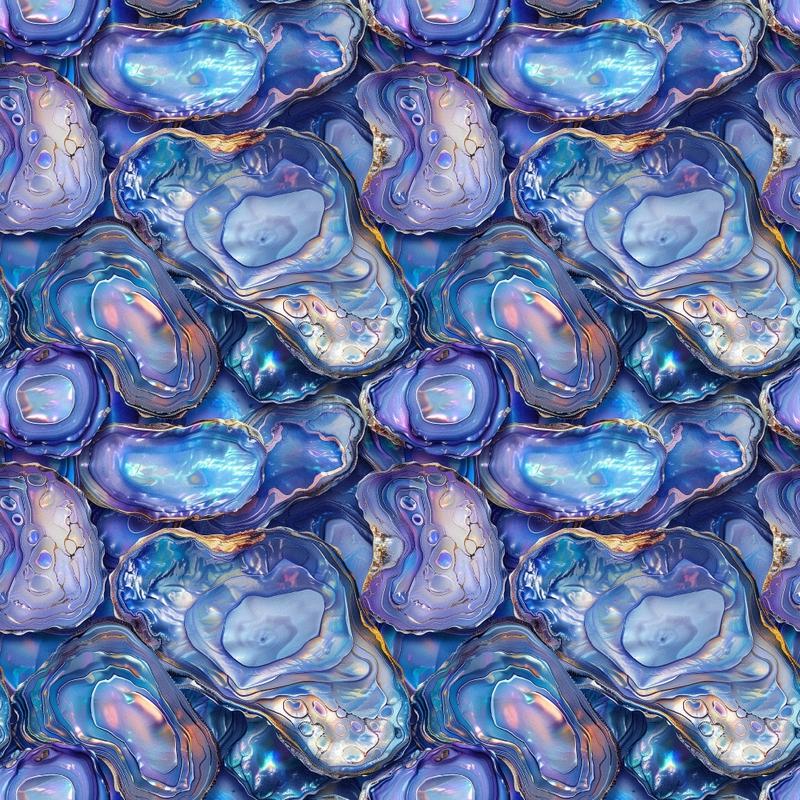 Abalones Pattern 3 Quilting Cotton Fabric