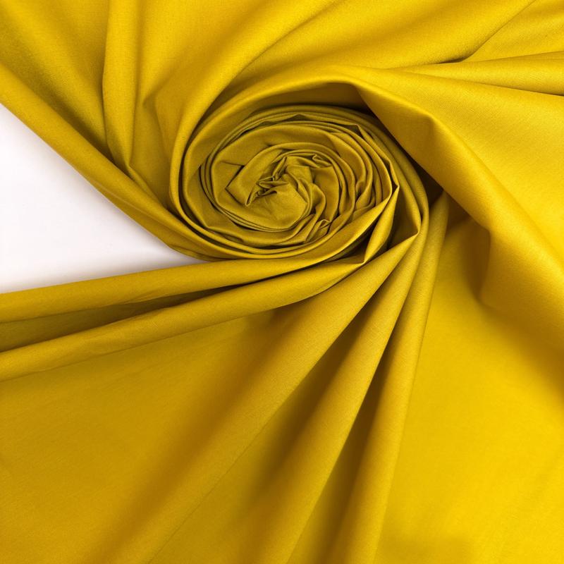 Yellow Linen Cotton Stretch Fabric