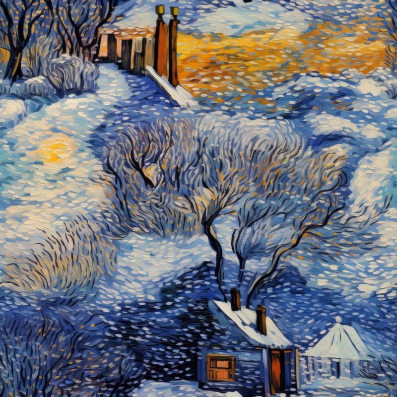 Winter Under the Dawn Pattern 16 Quilting Cotton Fabric