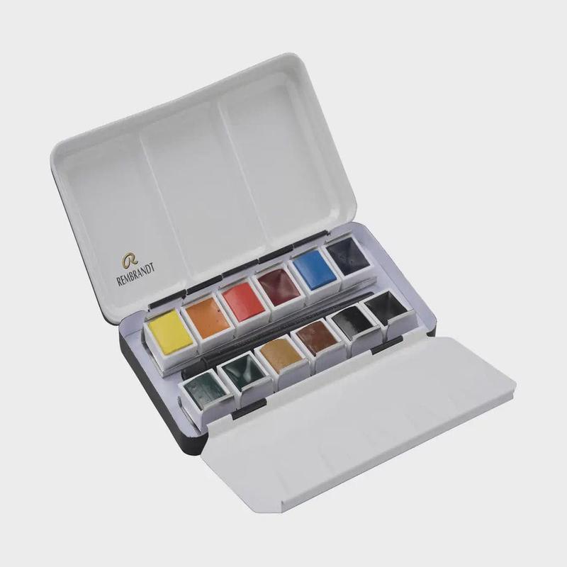 Water Colour Box (12  pans + Sable Brush)