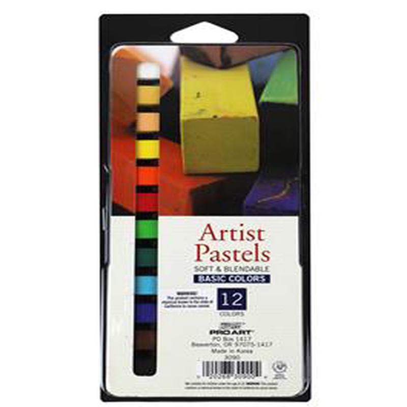 Pro Art Artist Pastels Square Basic Colors 12pc