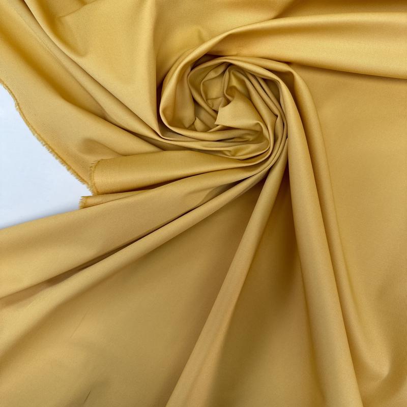 Yellow Cotton Elastane Gabardine