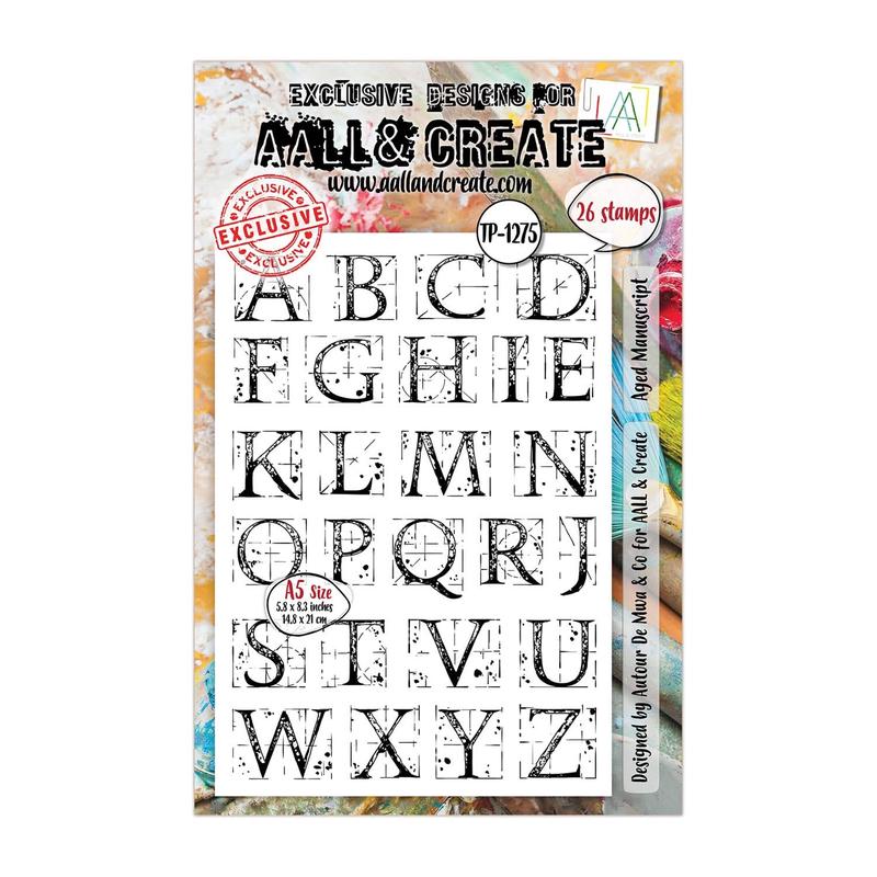 Aall & Create Clear Stamp Set #1275 - Aged Manuscript