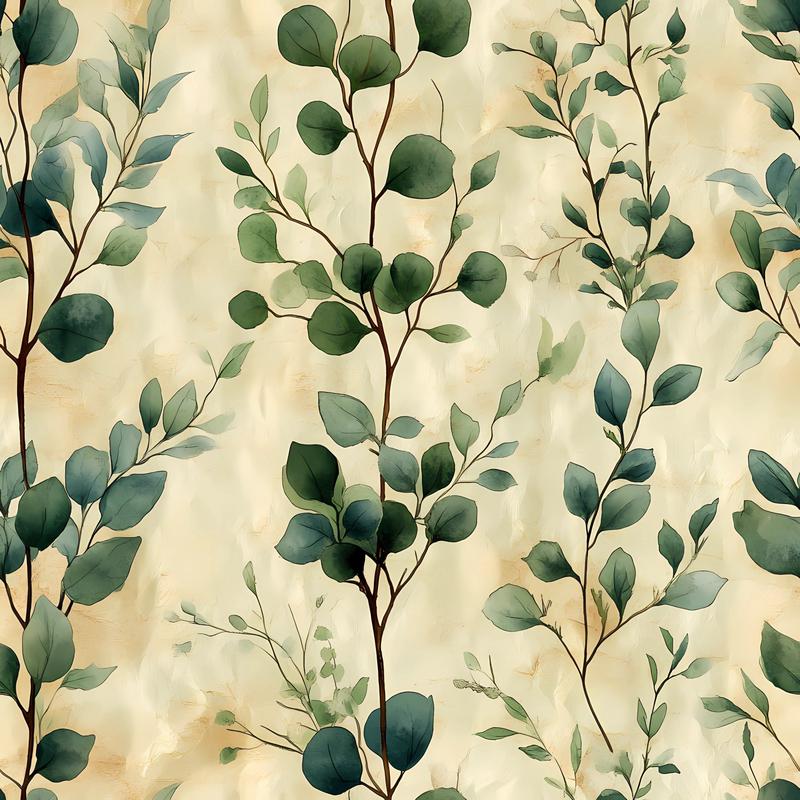 Winter Greenery Pattern 8 Quilting Cotton Fabric