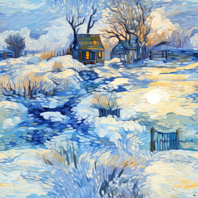 Winter Under the Dawn Pattern 7 Quilting Cotton Fabric