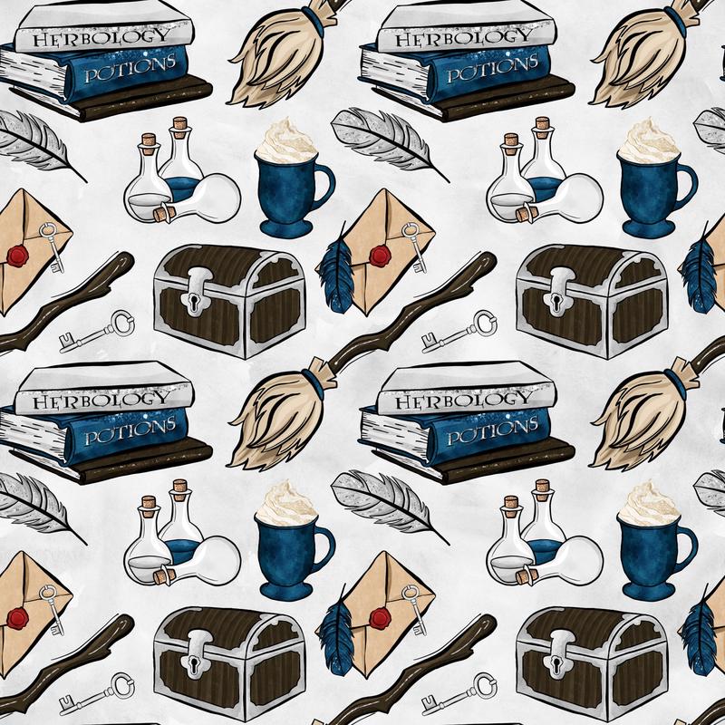 Wizard Magic School Pattern 38 Quilting Cotton Fabric