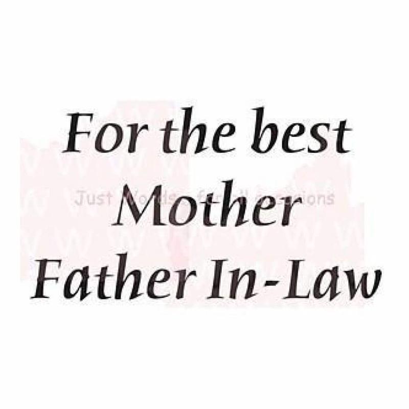 Woodware Clear Stamps 2.5 Inch X1.75 Inch  Sheet Mother/Father In-Law*