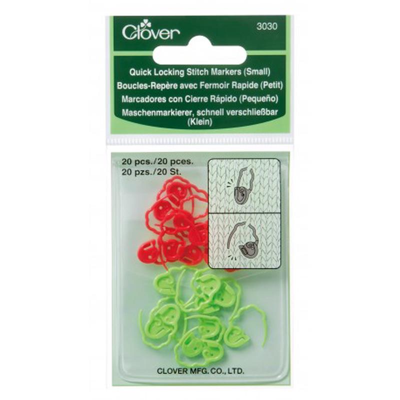 Clover 3030 Quick Locking Stitch Markers (Small)