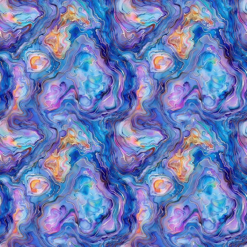 Abalones Pattern 7 Quilting Cotton Fabric