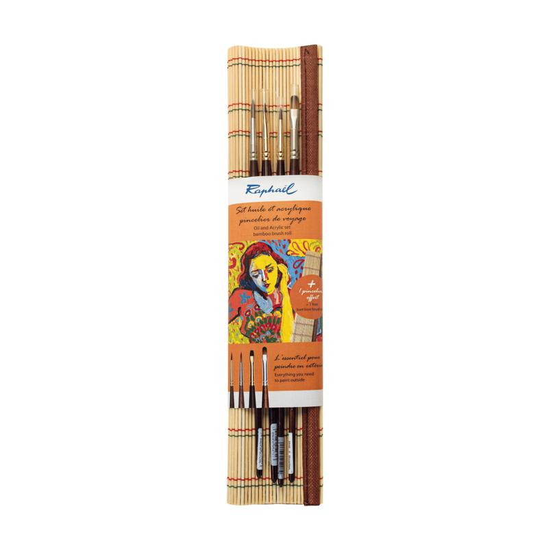 Raphal Stocked Bamboo Brush Roll (Oil and Acrylic)