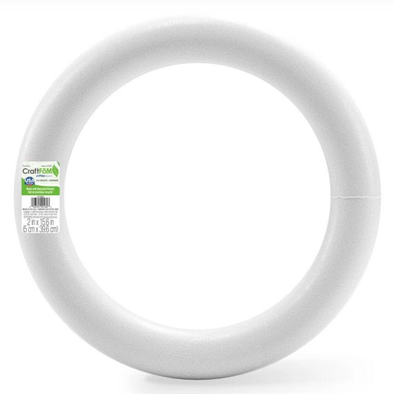 White Bead XPS Foam Ring 2'' x 16