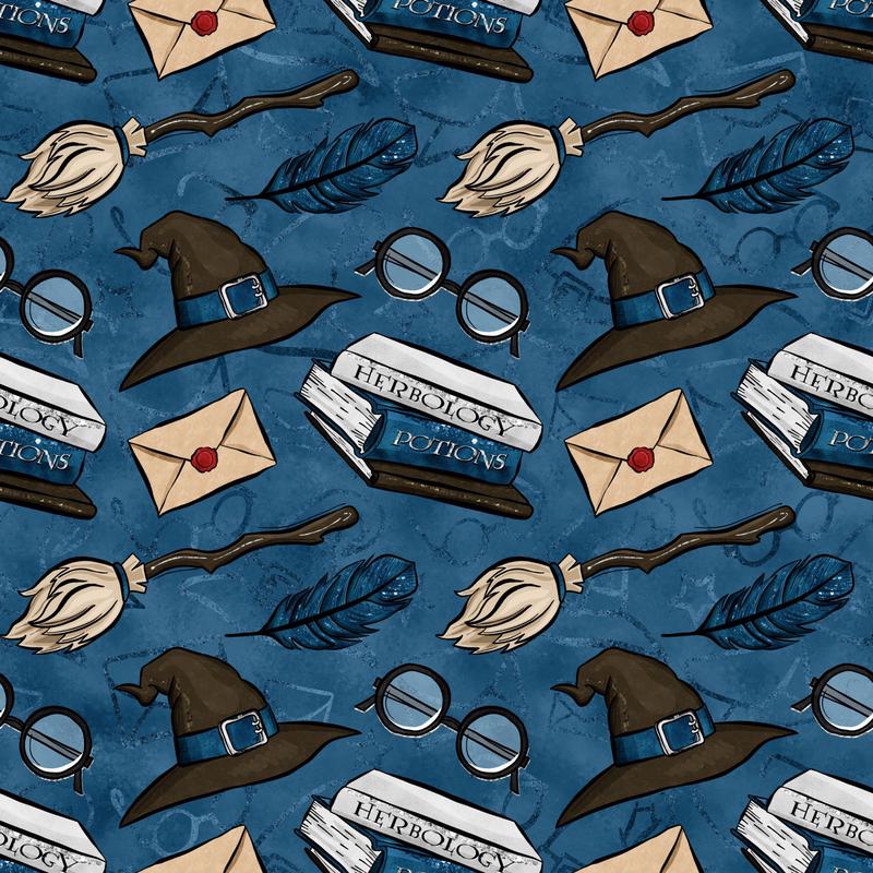 Wizard Magic School Pattern 42 Quilting Cotton Fabric