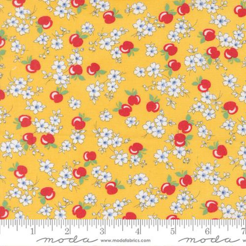 30s Playtime Apple Blossom Cotton Fabric -Sunshine 23371 15