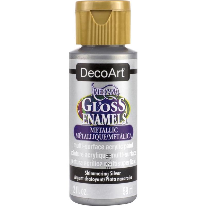 AMERICANA GLOSS ENAMELS ACRYLIC PAINT 2OZ SILVER - DAG 70