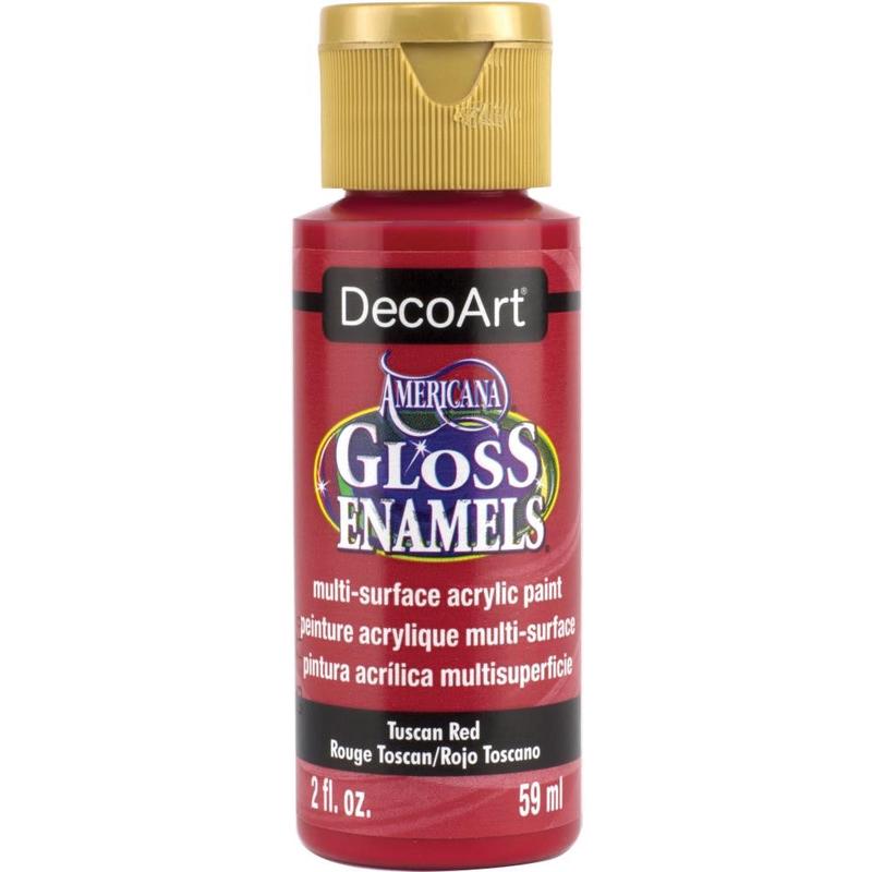 AMERICANA GLOSS ENAMELS ACRYLIC PAINT 2OZ TUSCAN RED - DAG 265