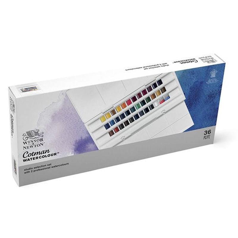 Winsor & Newton Cotman Watercolour Studio Set 36 Half Pans