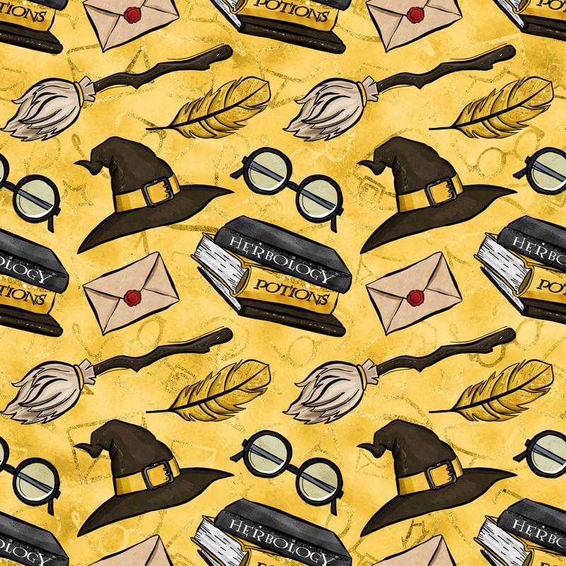 Wizard Magic School Pattern 1 Quilting Cotton Fabric