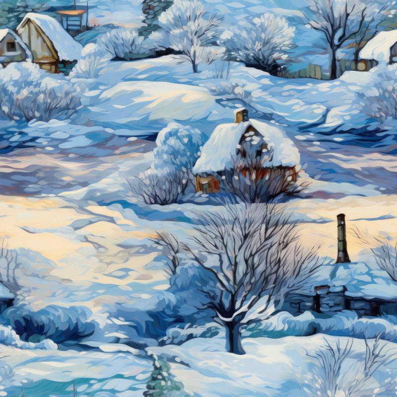 Winter Under the Dawn Pattern 26 Quilting Cotton Fabric
