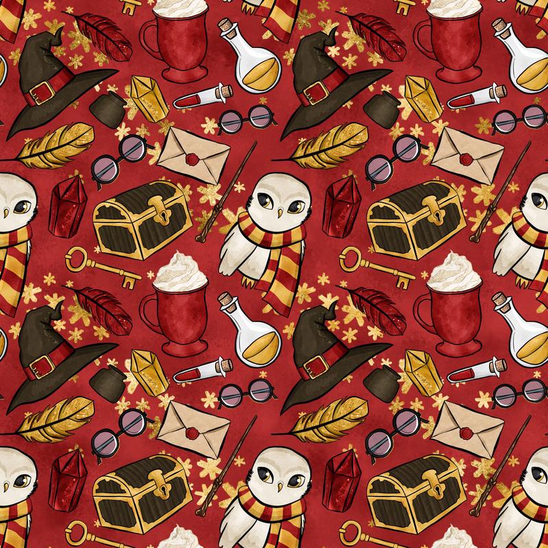 Wizard Magic School Pattern 23 Quilting Cotton Fabric